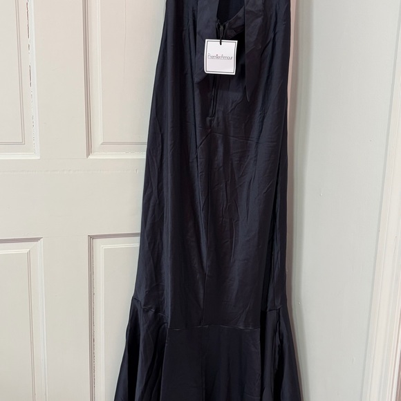 Premier Black High-Low Ruffle Evening Dress - Picture 3 of 7